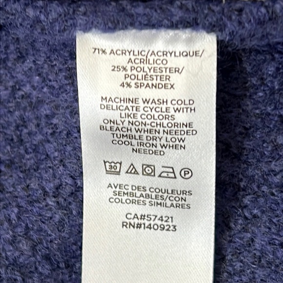 NWT LOFT Cardigan - Blue button front Sz XL - Picture 4 of 7